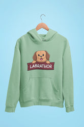 labrador labrathor unisex hoodie mint green